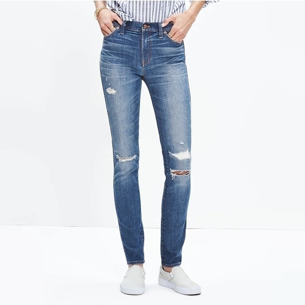 Madewell 9" High-Rise Skinny Jeans: Rip and Repair Edition